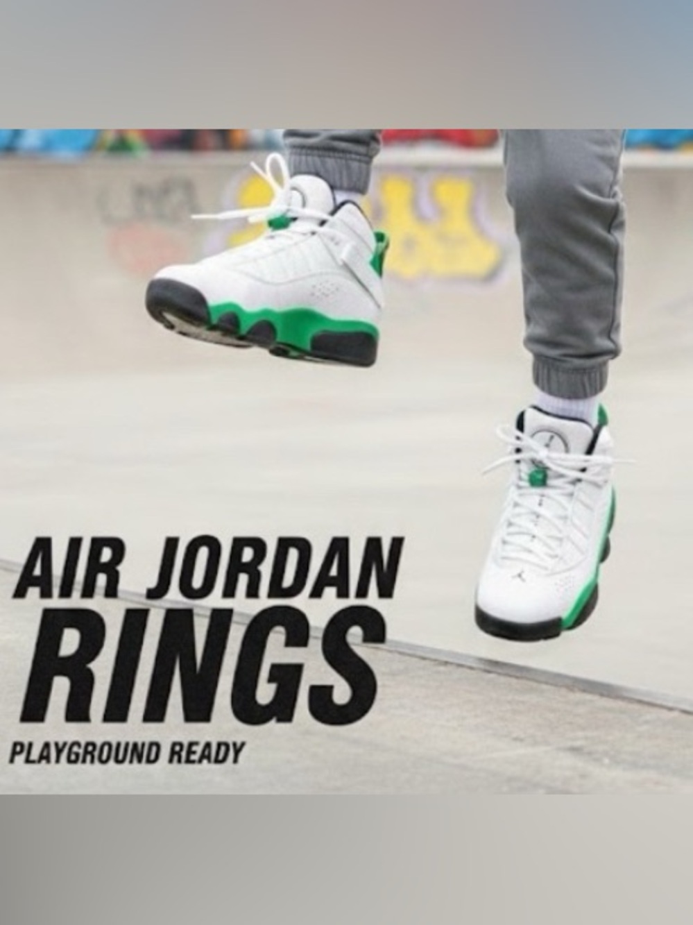 Jordan 6 Rings GS Lucky Green White Size 5Y